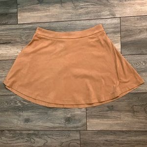 Tan suede skirt